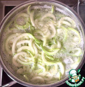 Спагетти из цуккини с курицей