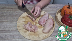 Фрикасе из цуккини и курицы