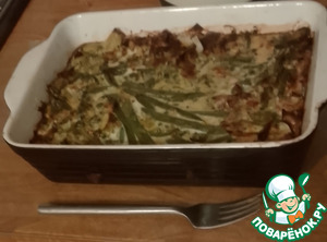 Маакуда из брокколи, бобов, лука-порея Маакуда из брокколи, бобов, лука-порея