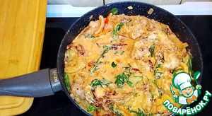 Паста с курицей по-тоскански